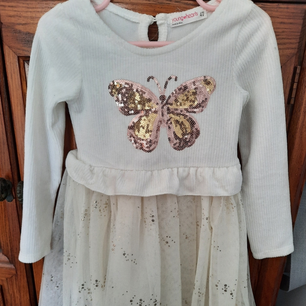 Butterfly sequin tutu dress